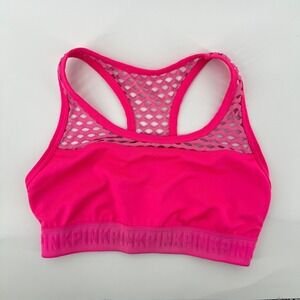 Victorias Secret PINK Women S Ultimate Unlined Racerback Sports Bra‎ Pink Mesh